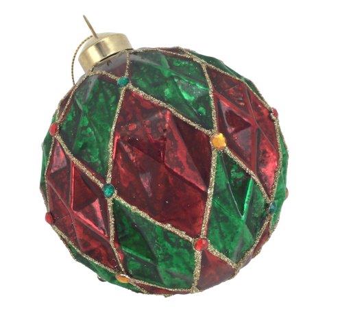 Red Green Honeycombe Ball Hang - 6 Pack