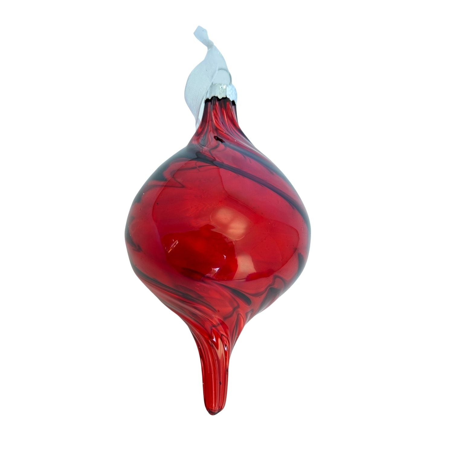 Red Transparent Long Drop Hanging - 6 Pack