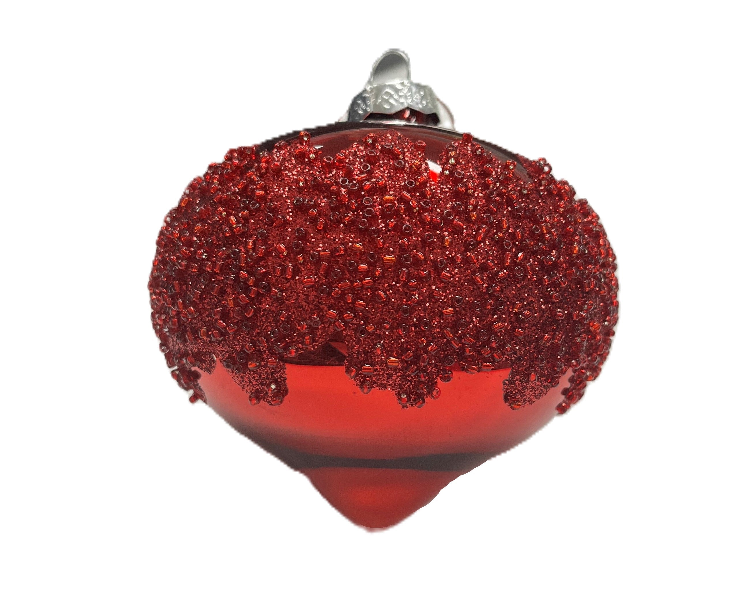 Red Glitter Drop Hanging - 6 Pack