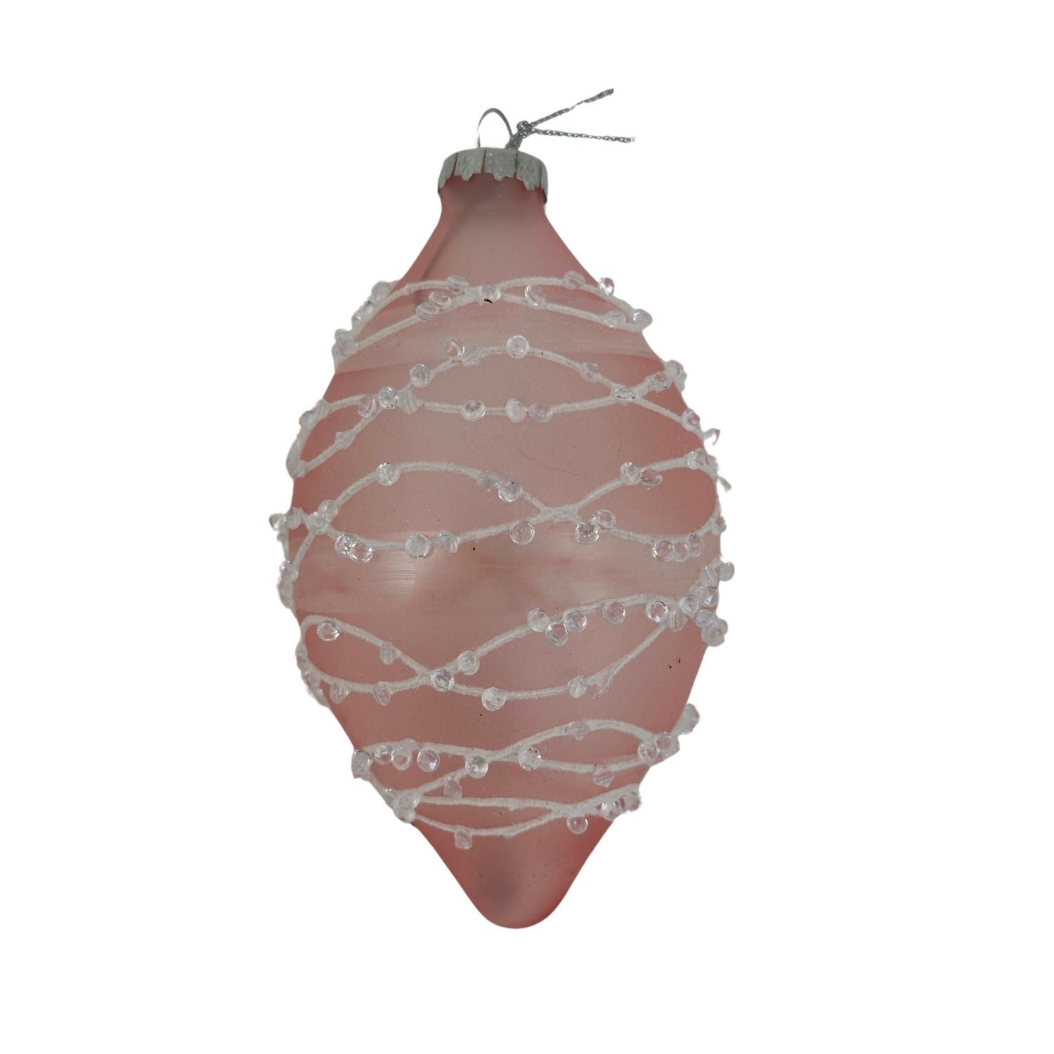 Pink Silver Long Drop Hanging - 6 Pack
