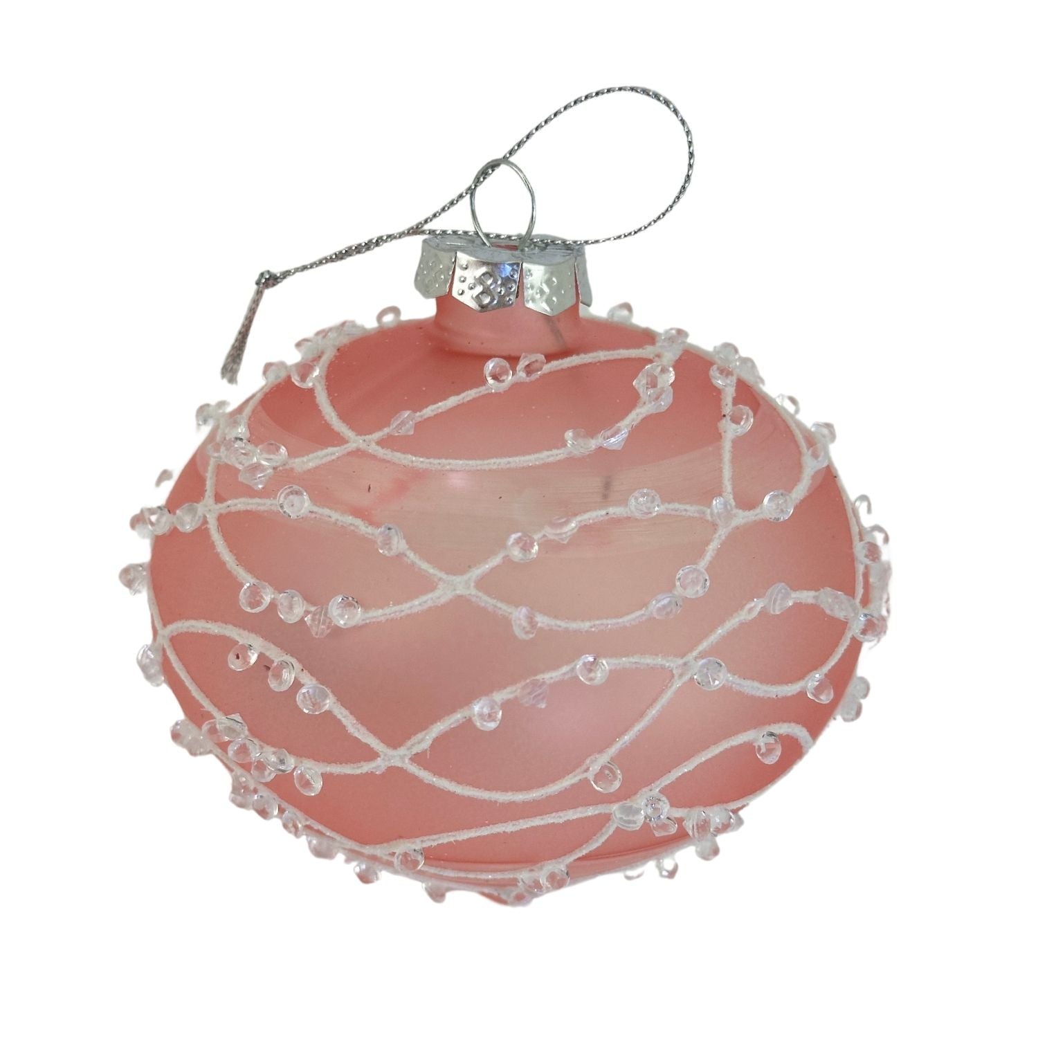 Pink Silver Drop Hanging - 6 Pack