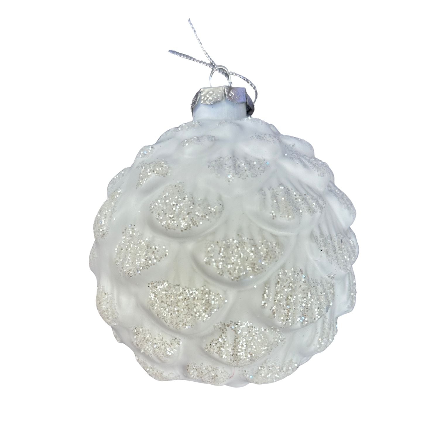 Glass Pinecone Ball Hanging - 6 Pack