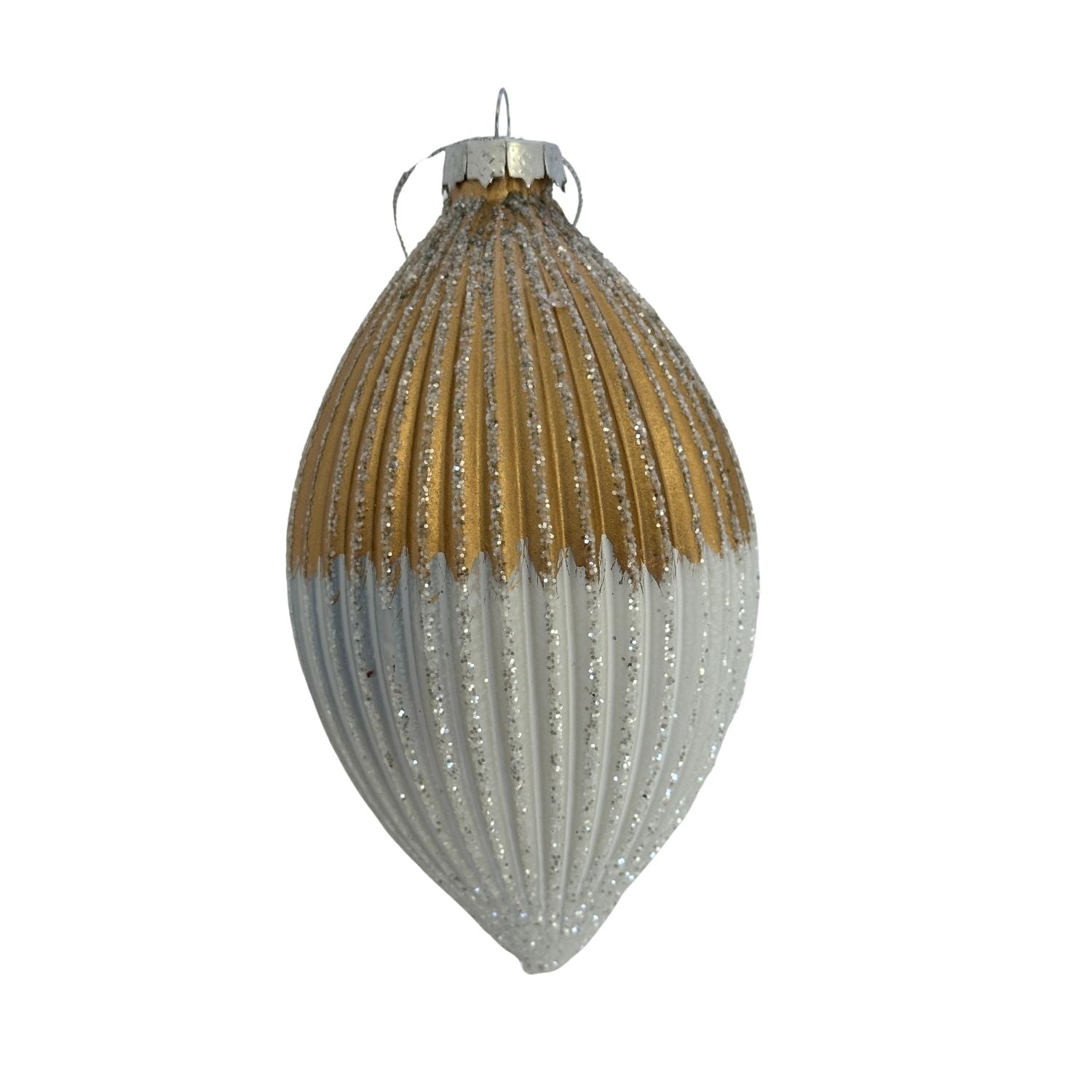 Gold White Ombre Long Drop Hanging - 6 Pack
