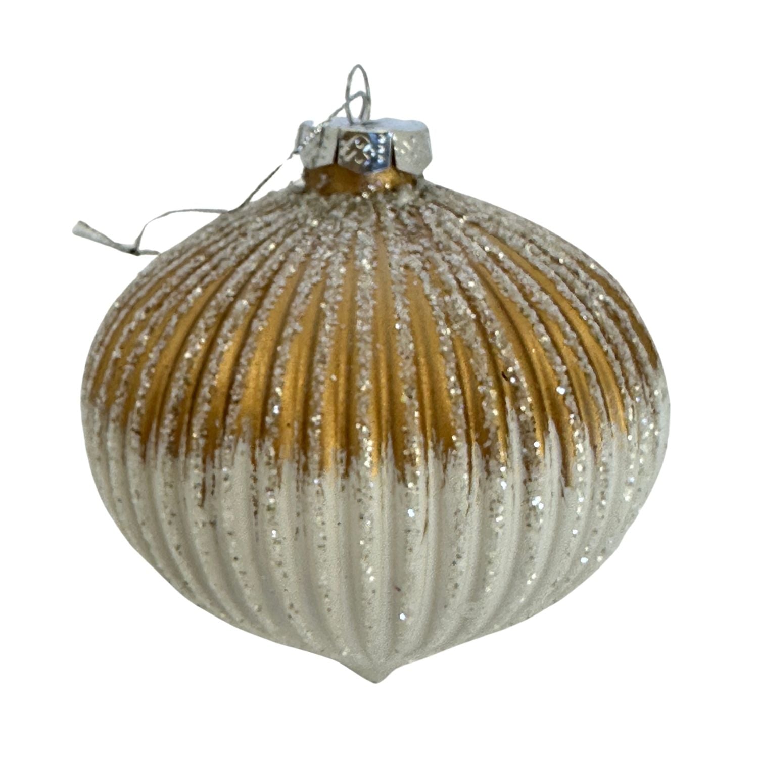 Gold White Ombre Drop Hanging - 6 Pack