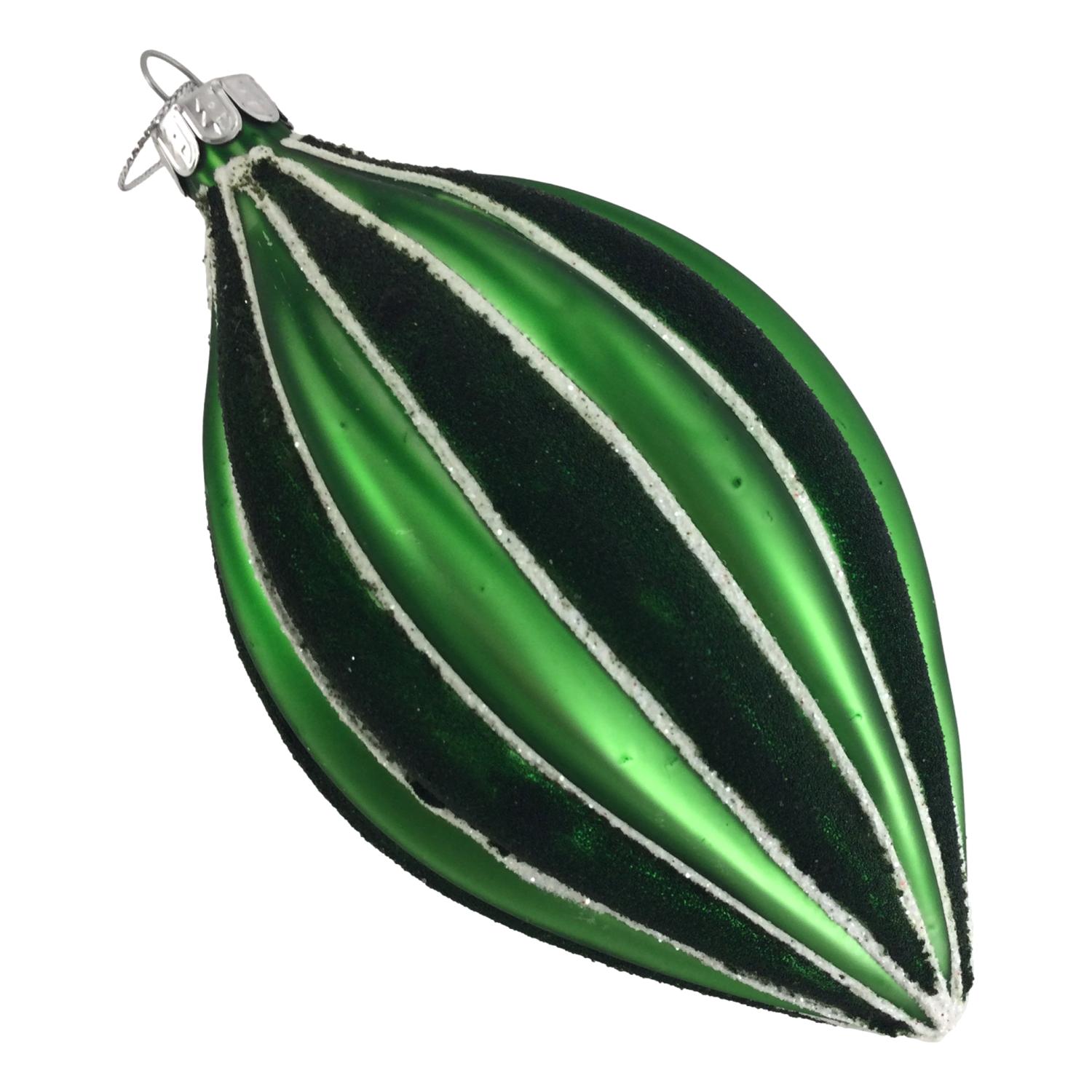 Green Striped Long Drop Hanging - 6 Pack