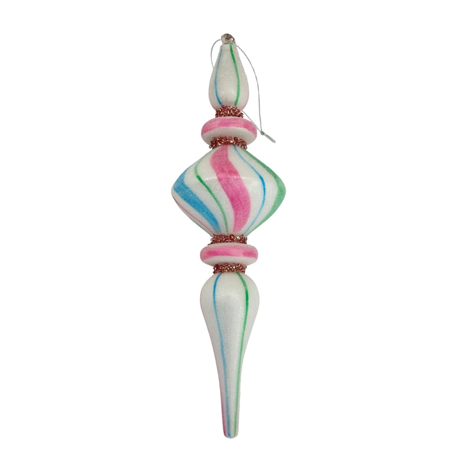 26cm Candy Round Finial Hanging - 6 Pack