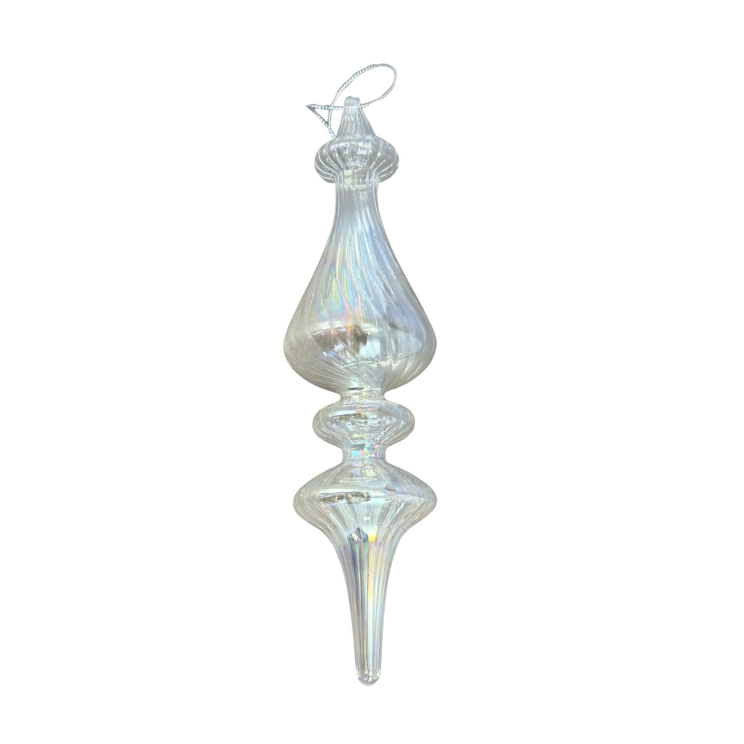 Clear Glass Finial Hanging - 6 Pack