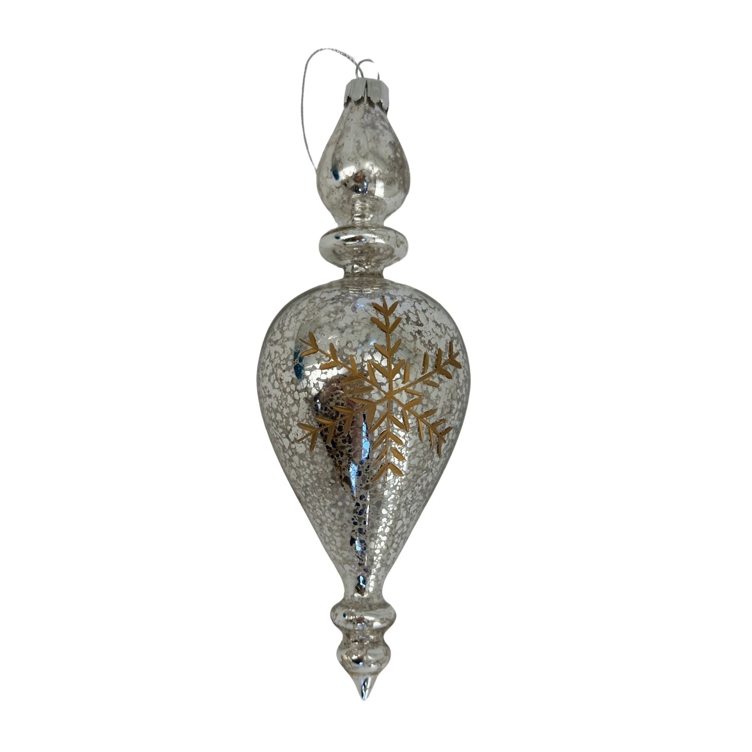 Silver Mercury Finial Hanging - 6 Pack