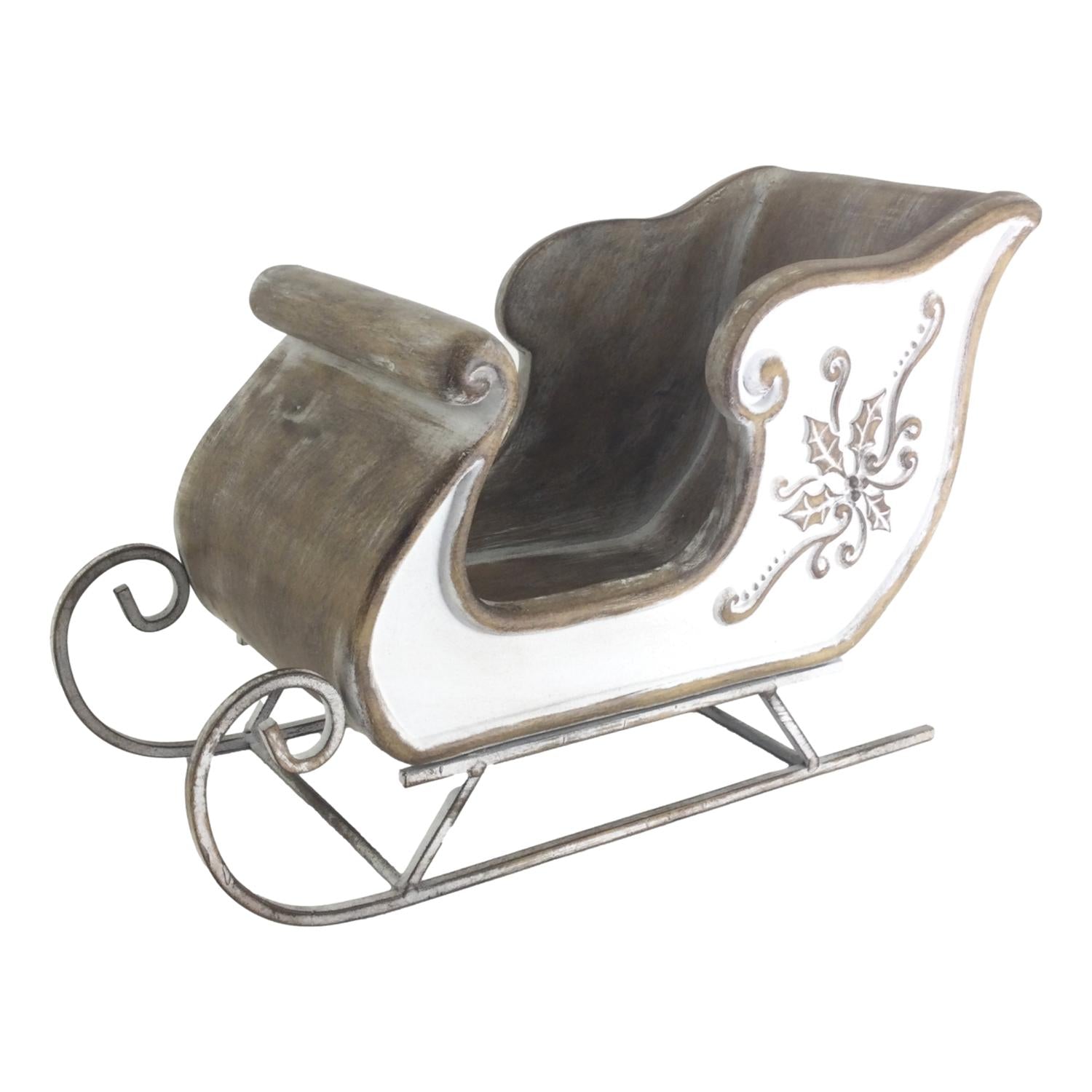 Ivory Gold Metal Sleigh