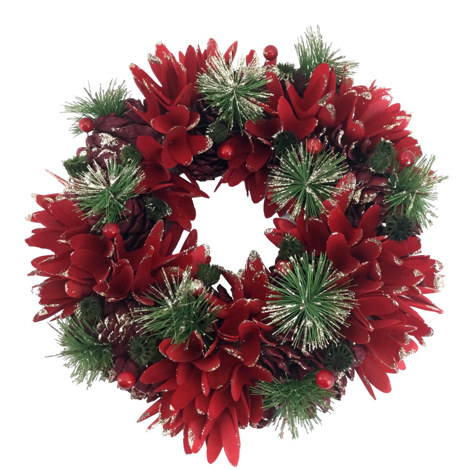 Red Floral Wreath