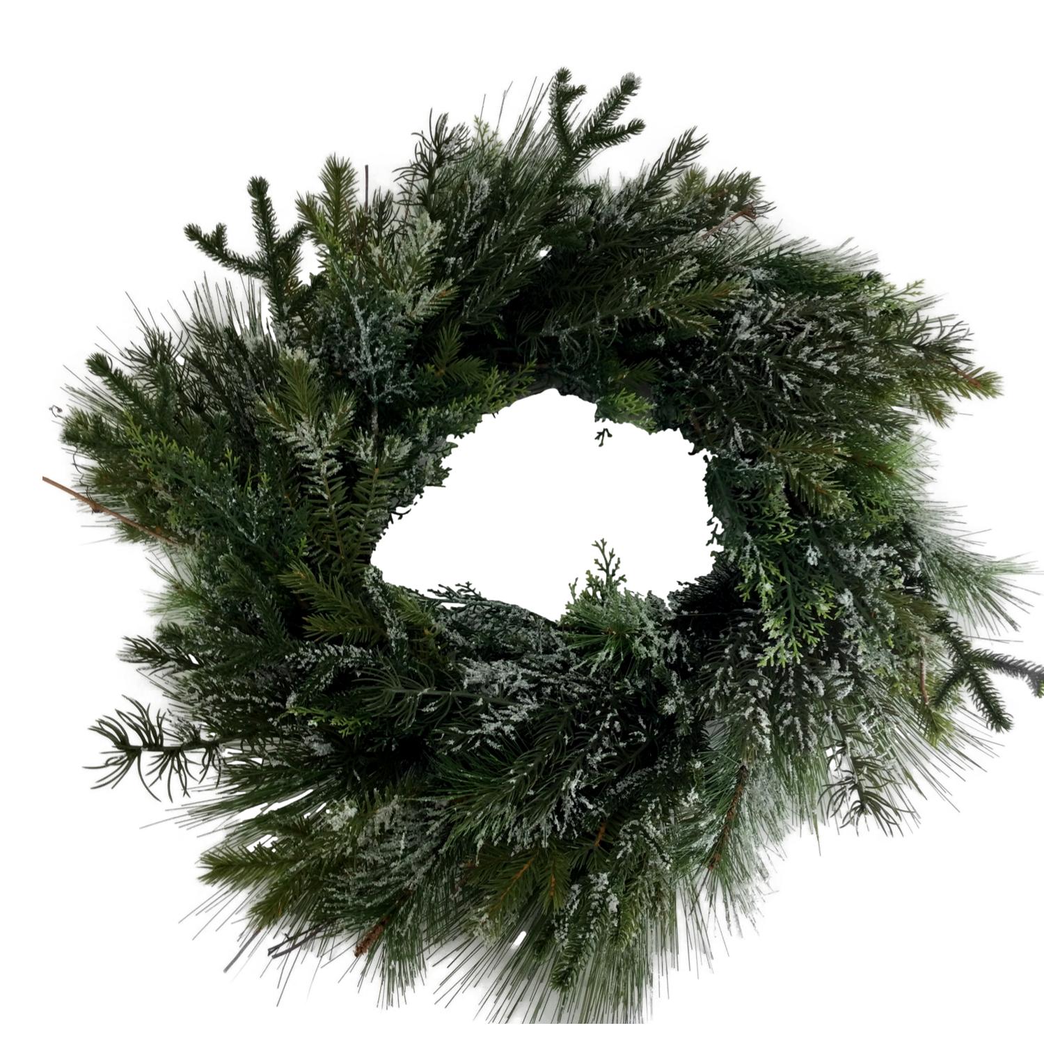 Evergreen Frost Wreath