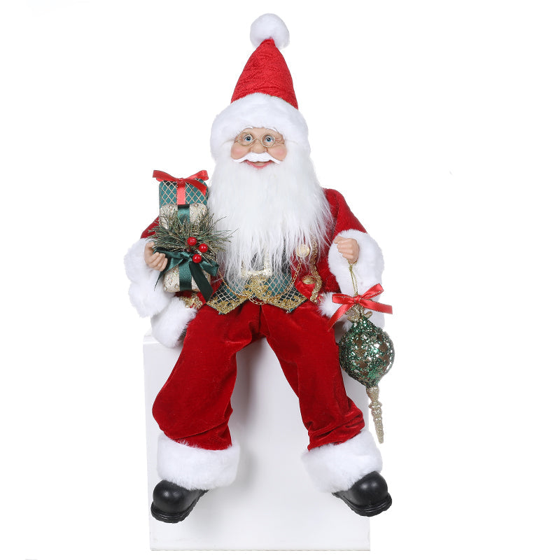 45cm Red Santa Sitting