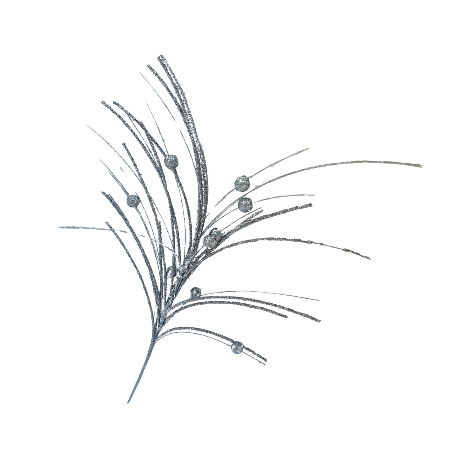 Silver Feather Ball Spray - 6 Pack