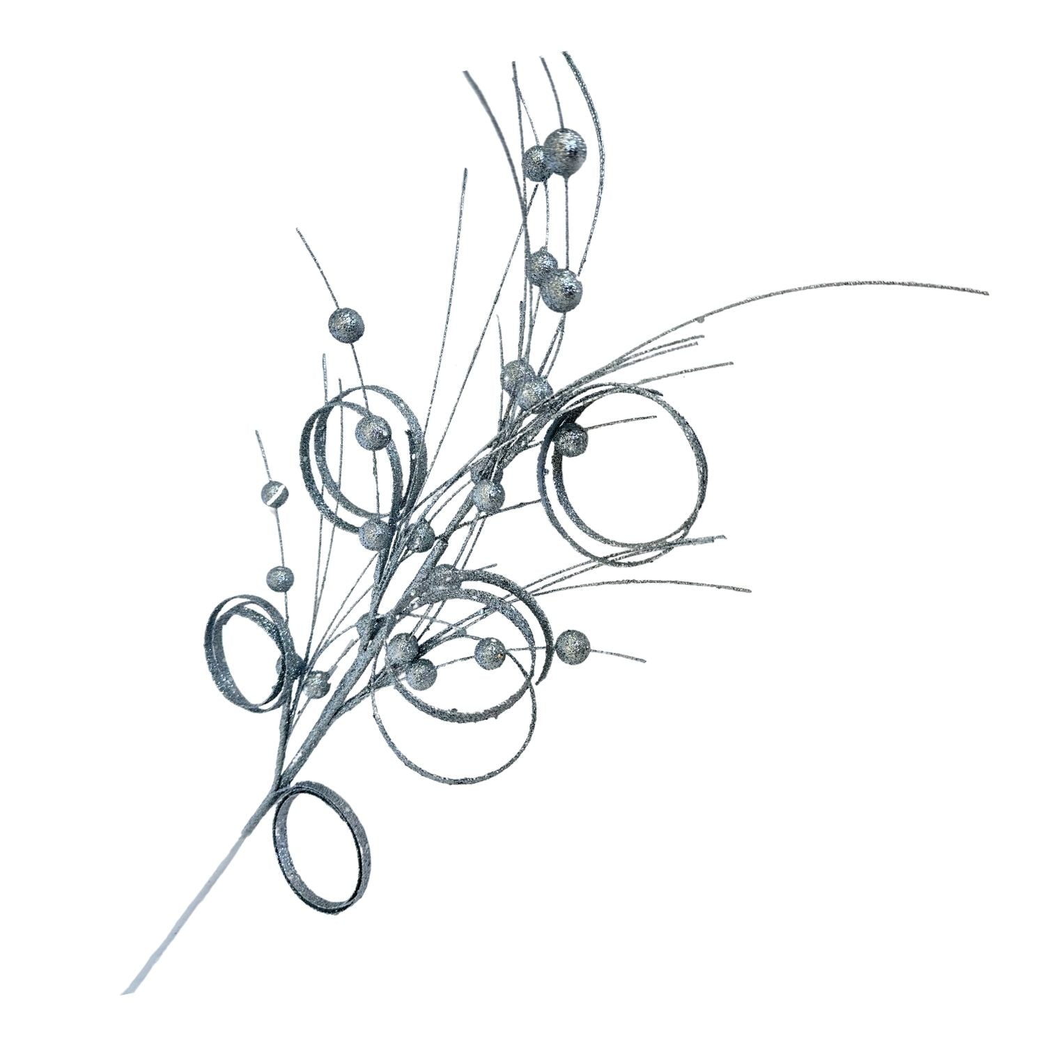Silver Swirl Ball Spray - 6 Pack