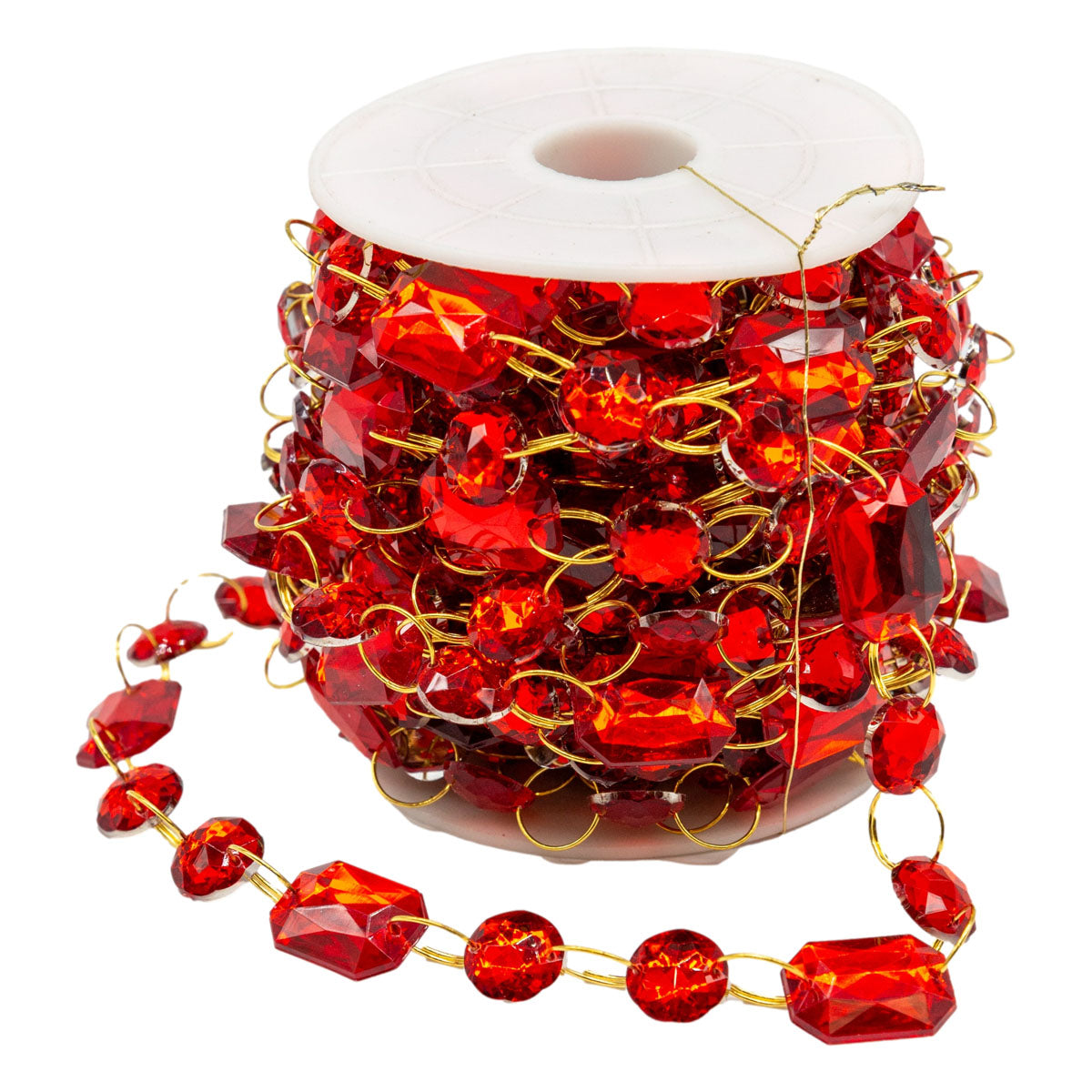 9M Red Acrylic Crystal Garland