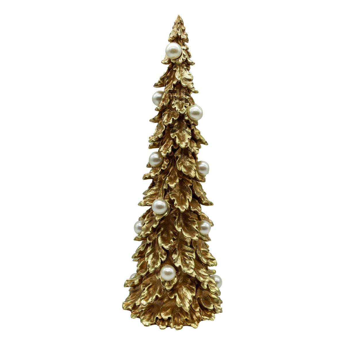 Lg Pearl Gold Ruffle Tree