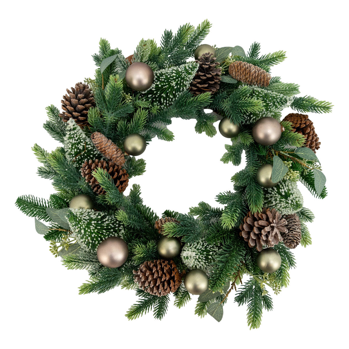 Pinecone & Champagne Bauble Wreath