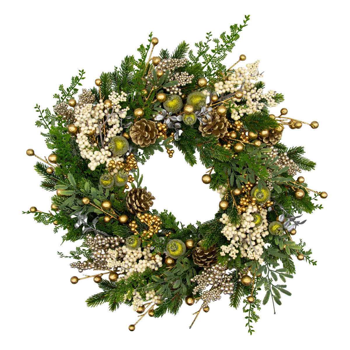 Green & White Berry Wreath