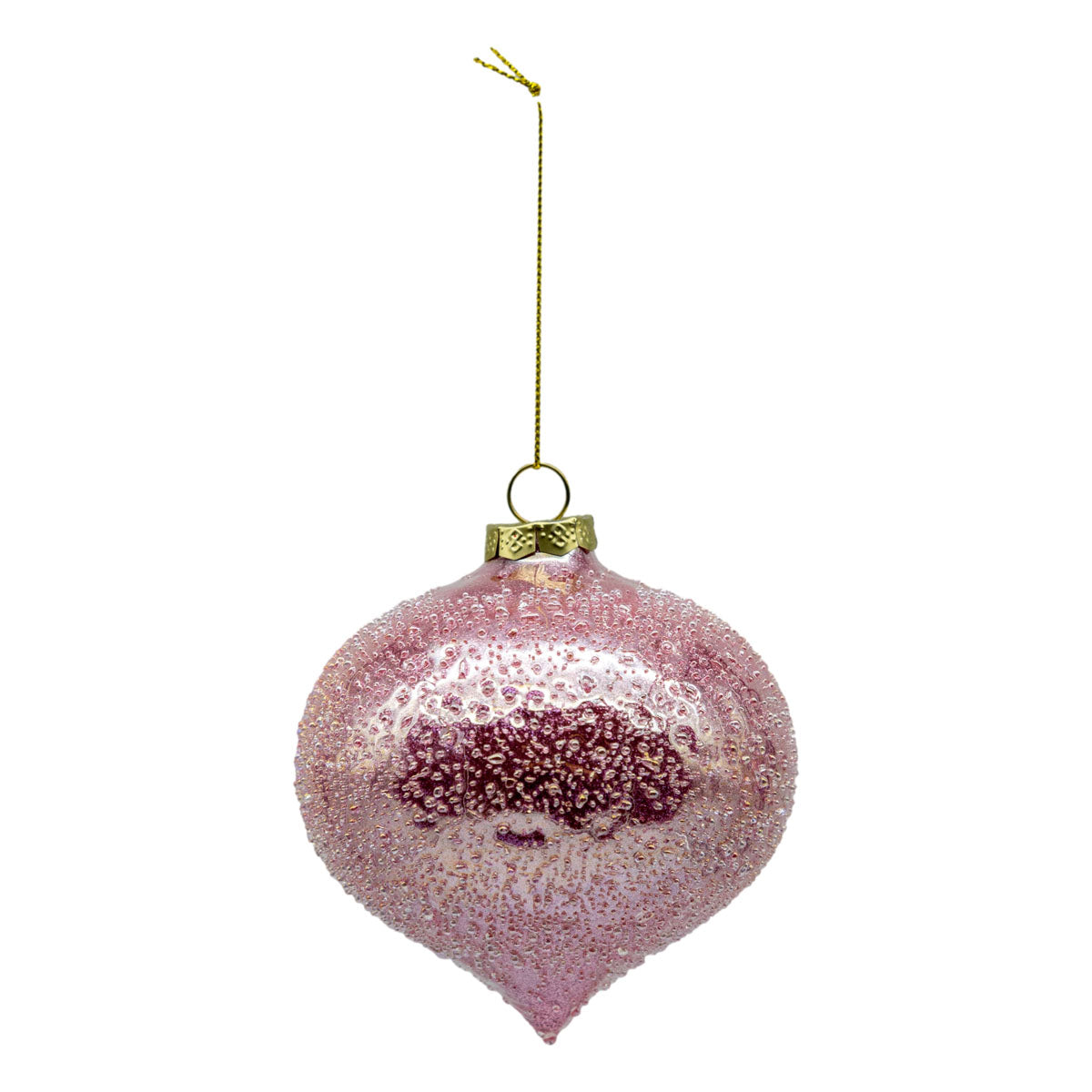 Pink Glass Drop Bauble - 6 Pack