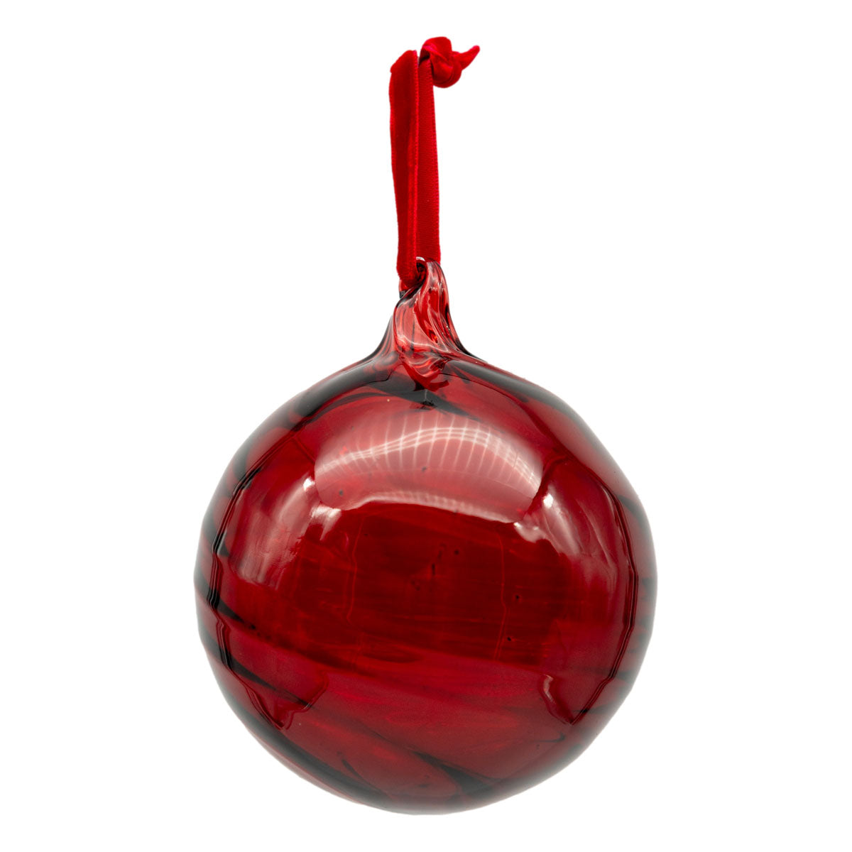 Red Glass Christmas Bauble - 6 Pack