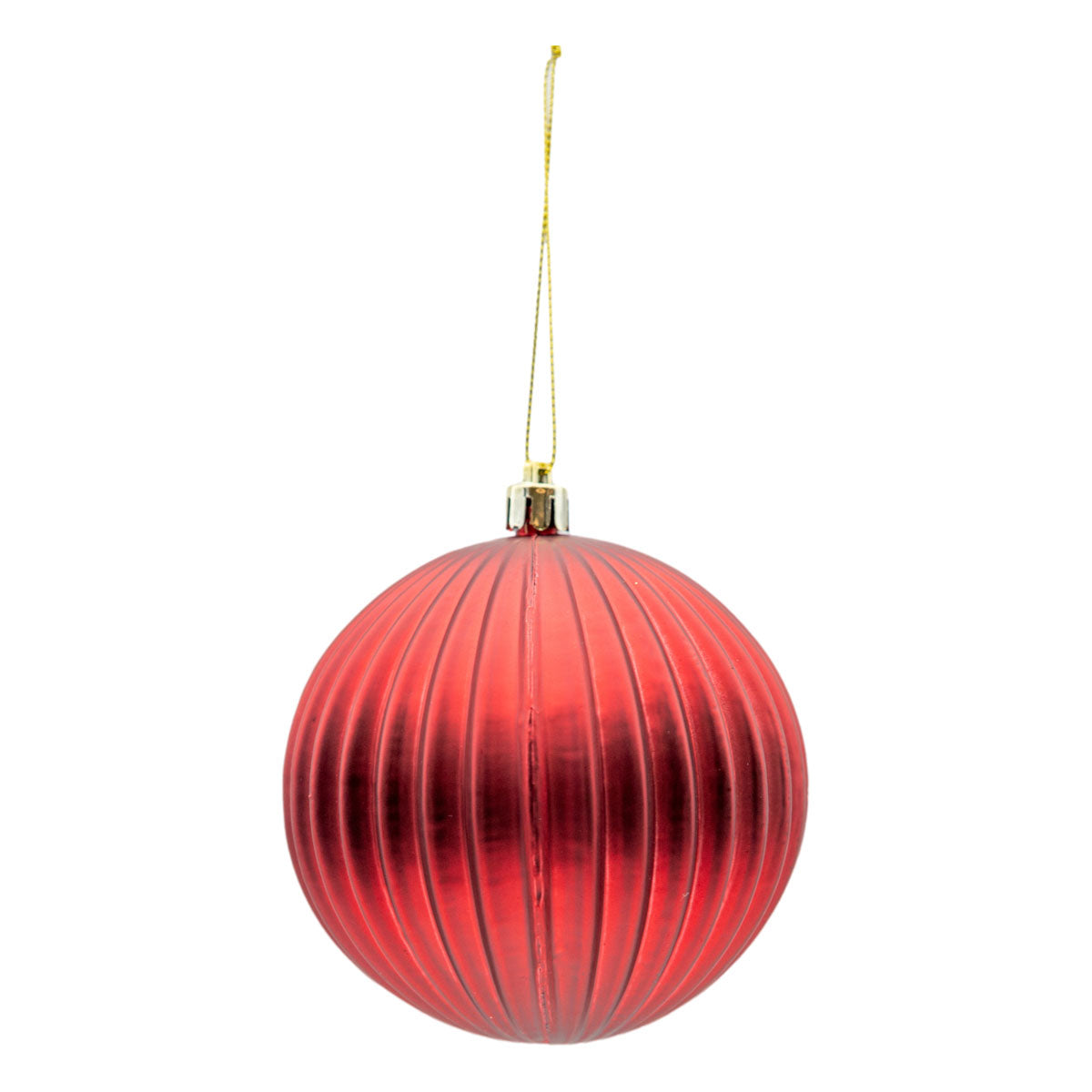 10cm Ball Lined Red - 6 Pack